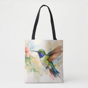Tote Bag Colibri à l'aquarelle