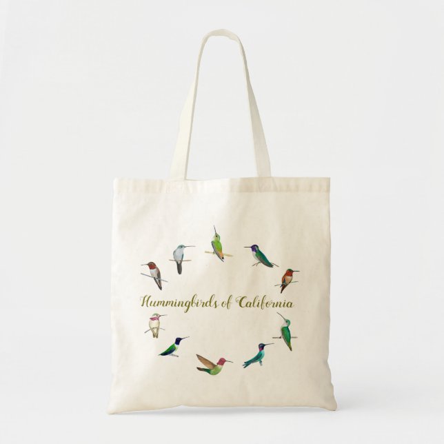 Tote Bag Colibri de Californie (Devant)