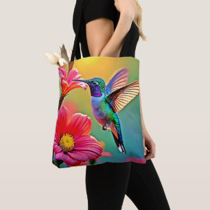 Tote Bag Colibri vibrant au coucher du soleil