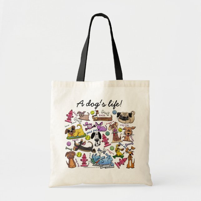 Tote Bag Collage à thème de chien (Devant)