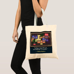 Tote Bag Collage carré [Citation Inspirationnelle] :