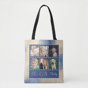 Tote Bag Collage de famille de 6 cadres de photo