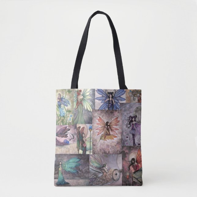 Tote Bag Collage de fées par Molly Harrison (Devant)