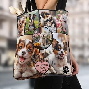 Tote Bag Collage de photos amusant pour amateur de chiens