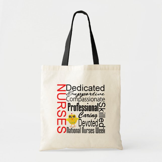 Tote Bag Collage de reconnaissance des infirmières : Semain (Devant)