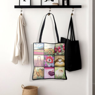 Tote Bag Collage d'images instagram personnalisées