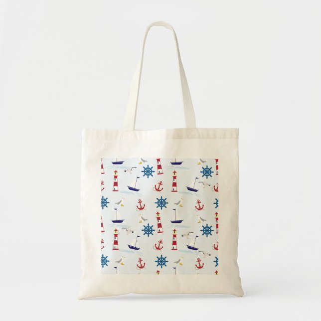 Tote Bag Collage nautique (Devant)