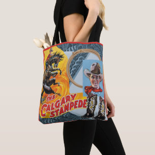 Tote Bag Collage occidental vintage Ptint de Calgary de