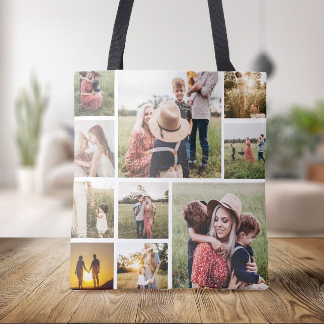 Tote Bag Collage photo de famille personnalisée (Créateur téléchargé)