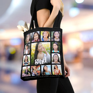 Tote Bag Collage photo de remise de diplômes K–12 moderne e