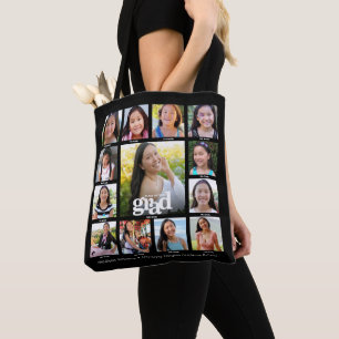 Tote Bag Collage photo moderne gras de la remise des diplôm