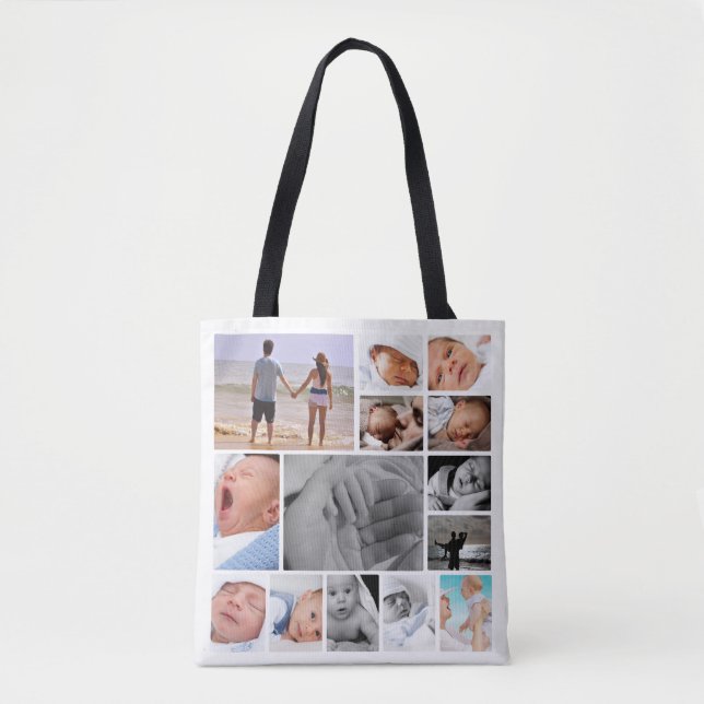Tote Bag Collage photo unique personnalisé (Devant)