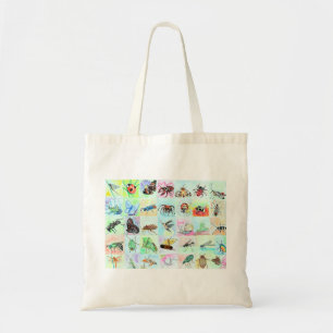 Tote Bag Collection de bogues d'été en aquarelle