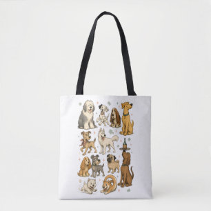 Tote Bag Collection de cliparts de races de chiens de dessi