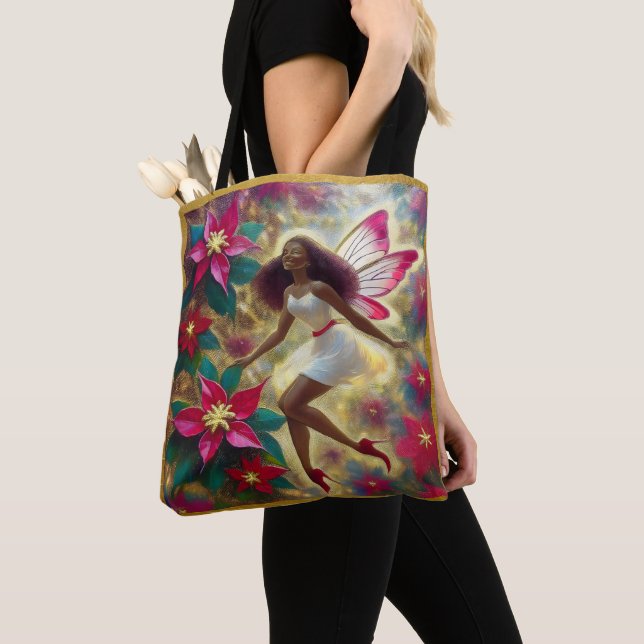 Tote Bag Collection de fées de Noël - Auburn (De près)