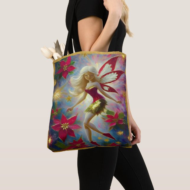 Tote Bag Collection de fées de Noël - Cheveux blonds en pla (De près)