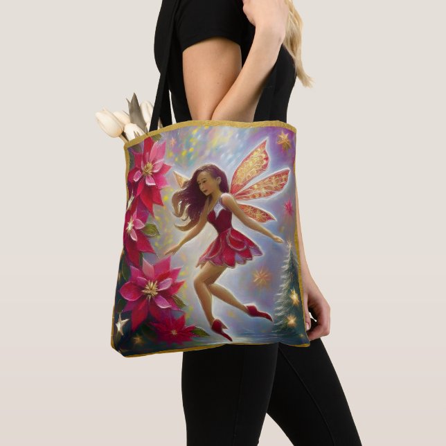 Tote Bag Collection de fées de Noël - Cheveux d'Auburn (De près)