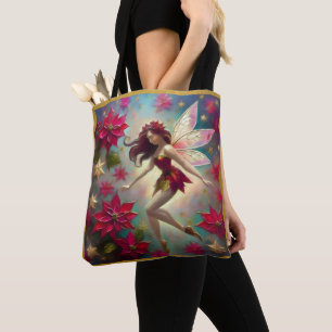 Tote Bag Collection de fées de Noël - Cheveux d'Auburn