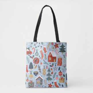 Tote Bag Collection de Noël d'éléments décoratifs d'hiver