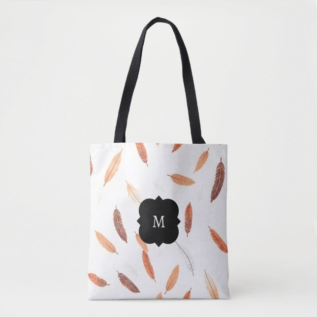 Tote Bag Collection Luxe Plumes Bohème Populaire (Devant)