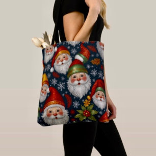 Tote Bag Collection Noël Père Noël Vintage