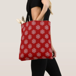 Tote Bag Collection Simply Christmas Rouge et Flocon de Nei