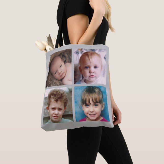 Tote Bag Coller ajouter vos propres photos personnalisées g (De près)