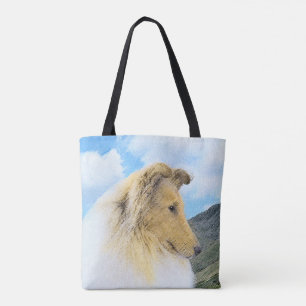 Tote Bag Collie dans les montagnes (Rough) Peinture - Dog A
