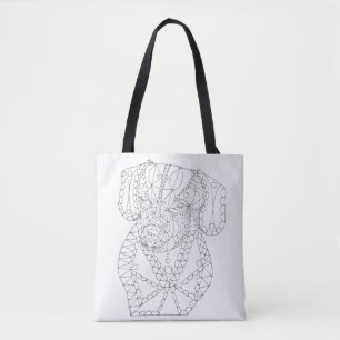 Tote Bag Coloration adulte colorable d'art abstrait de