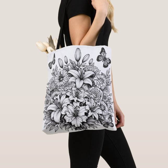 Tote Bag Coloration papillon en floraison (De près)