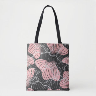 Tote Bag Coloré abstrait, motif artistique transparent.