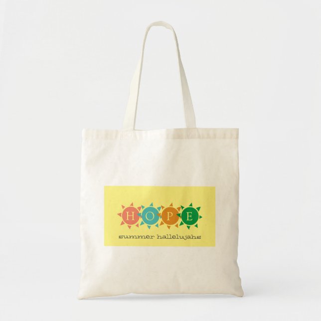 Tote Bag Coloré été amusant soleil PERTOMIZABLE (Devant)