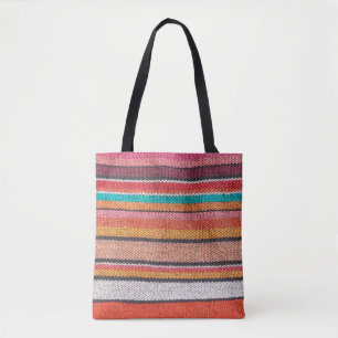 Tote Bag Colorée mexicaine, style péruvien surface de tapis