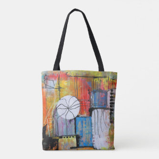 Tote Bag Colorful Abstract Geometric