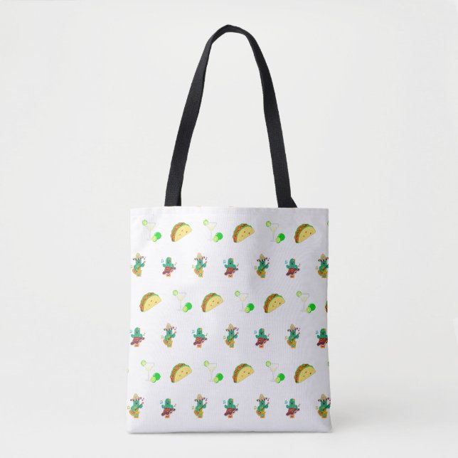 Tote Bag Colorful Festive Cinco de Mayo 2025 Dancing Cactus (Devant)