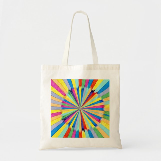 Tote Bag Colorful Radial Burst (Devant)
