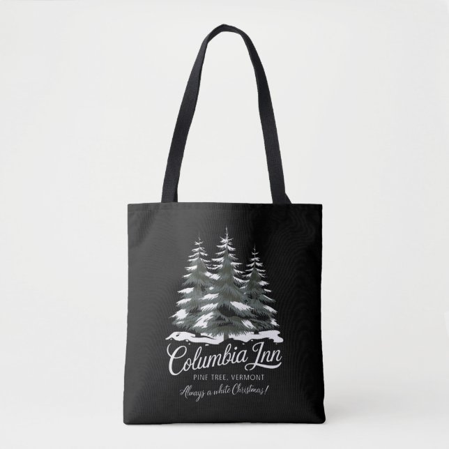 Tote Bag Columbia Inn Pine Tree Vermont Un Noël Blanc (Devant)