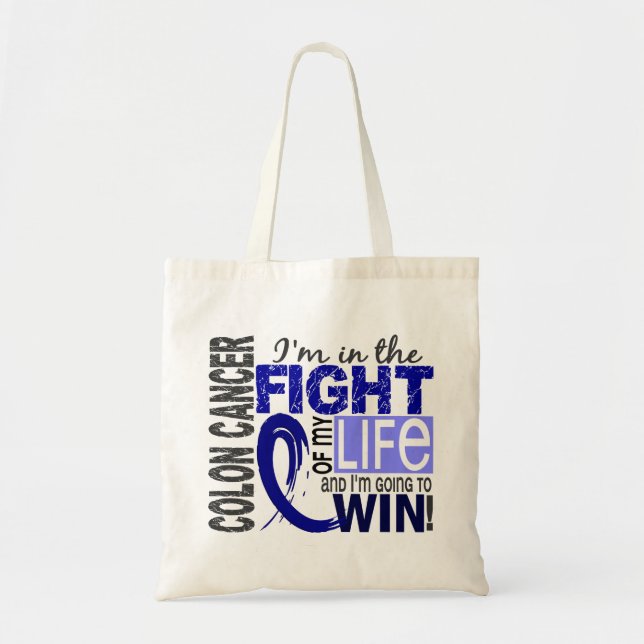 Tote Bag Combat de mon cancer du colon de la vie (Devant)
