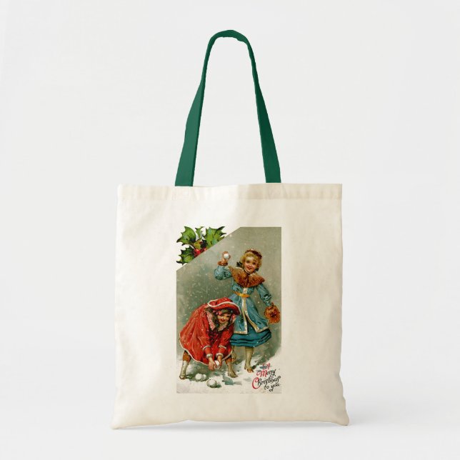Tote Bag Combat de snowball (Devant)