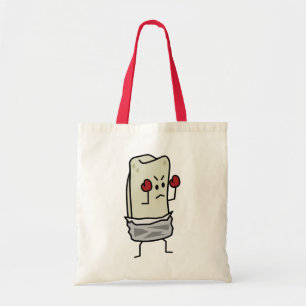 Tote Bag Combattant de boxeur de burrito avec les gants de