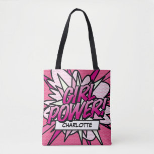 Tote Bag Comic Book Pink