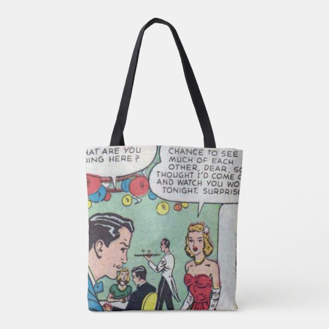 Tote Bag Comique romantique de les années 50 (Dos)