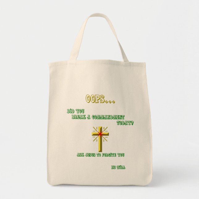 Tote Bag Commandement cassé Christian (Devant)