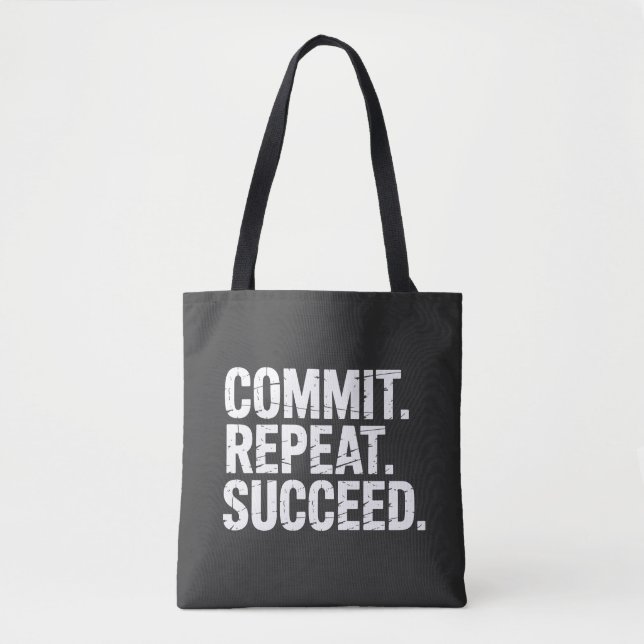 Tote Bag Commit Repeat Succeed - Growth Mindset (Devant)