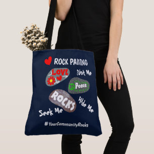 Tote Bag Communauté de peintures rupestres Hashtag personn