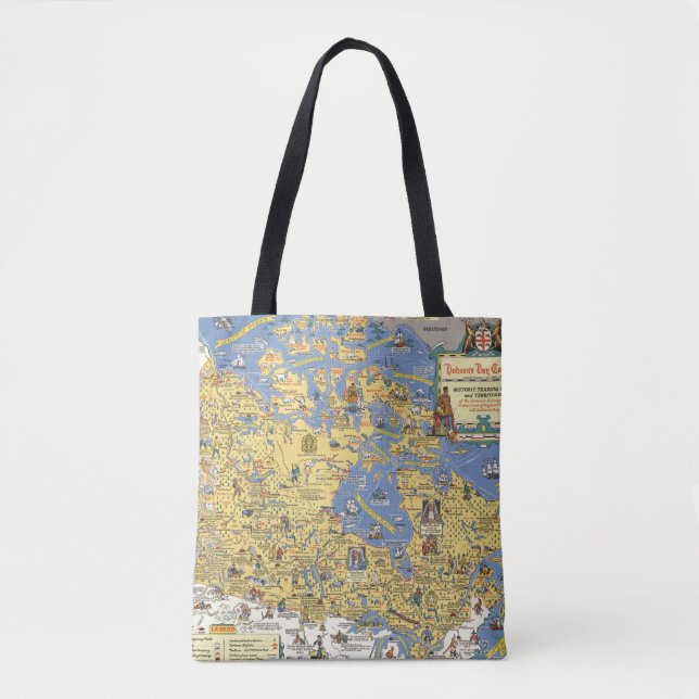Tote Bag Compagnie de baie de Hudson - carte du Canada (Devant)