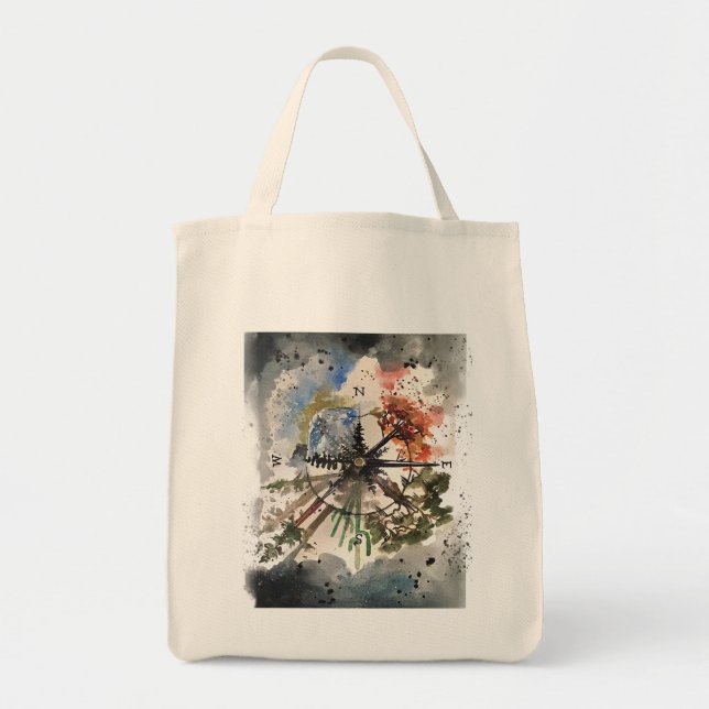 Tote Bag Compass Grocery Fourre-tout (Devant)