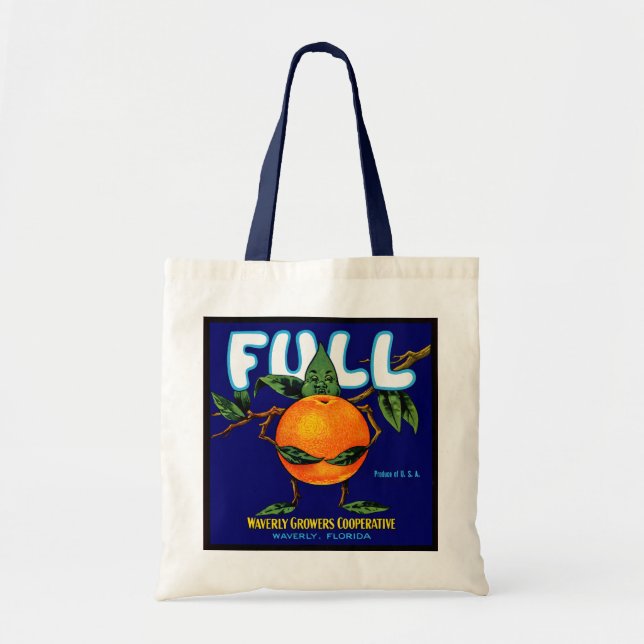 Tote Bag Complet - Étiquette orange (Devant)