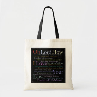 Tote Bag Comprimé en pierre de Mem du psaume 119