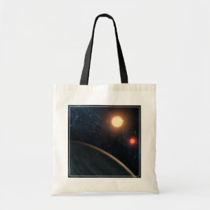Tote Bag Concept de l'artiste illustrant Kepler-16b.